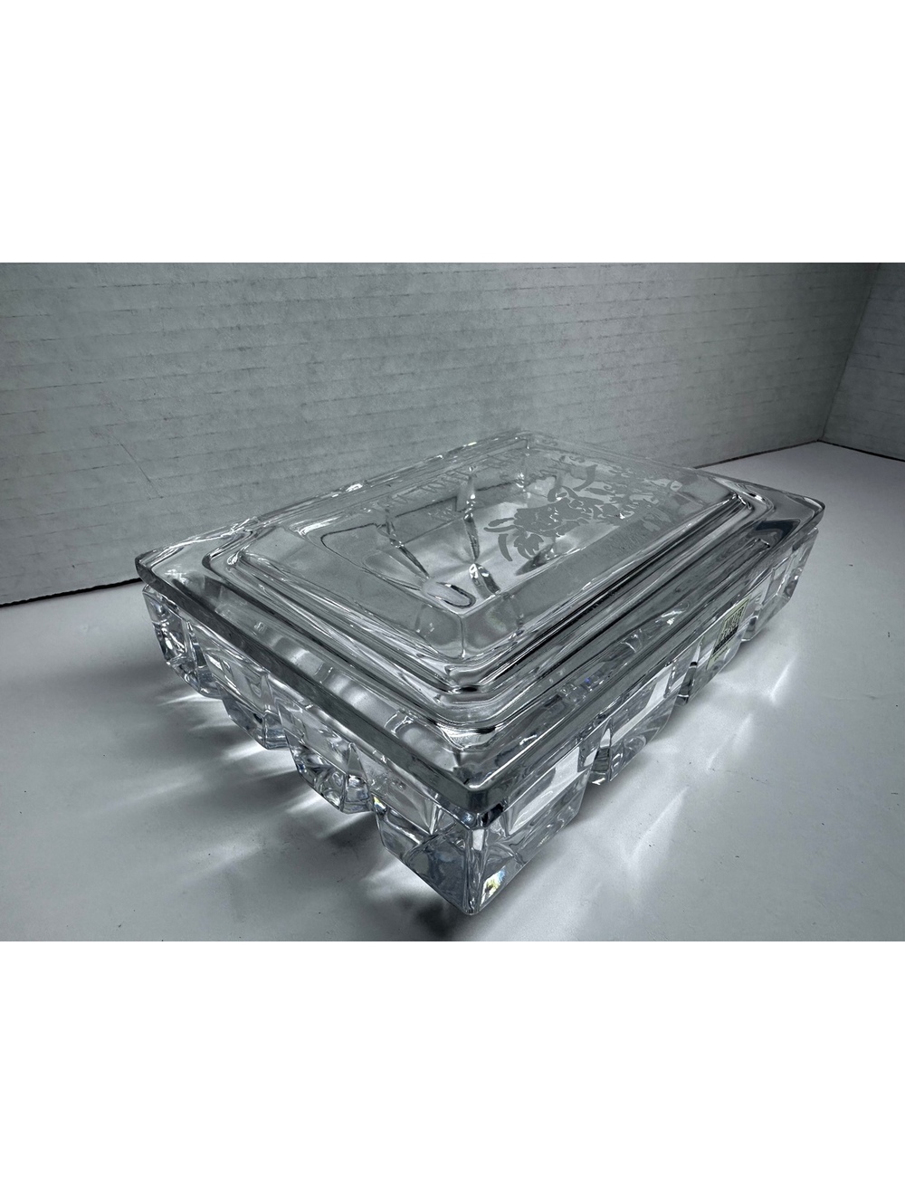 Vintage Miller Rogaska Crystal Lidded Trinket or Keepsake Box made in Slovenia